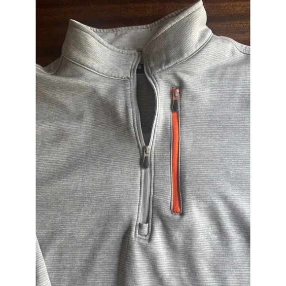 Bollé Men's Medium Gray Quarter Zip Pullover Long Sleeve Athletic Shirt - Picture 3 of 6
